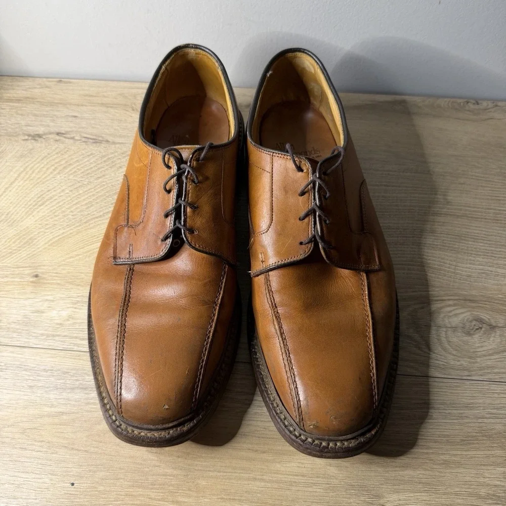 Allen Edmonds Hillcrest Brown Bicycle Toe Oxford Derby‎ Dress Shoes Mens Size 11